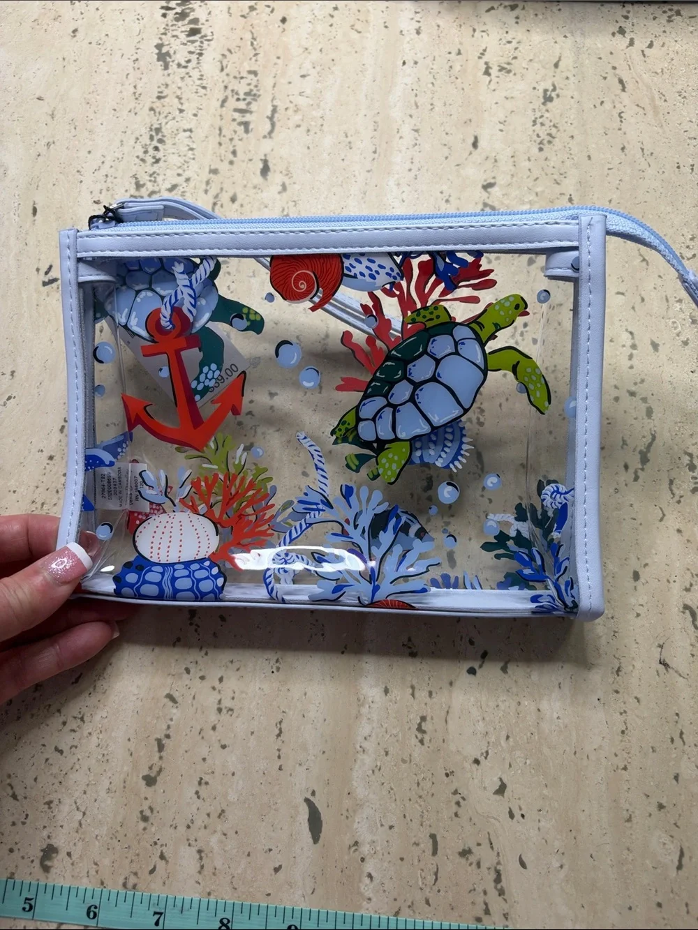 Vera Bradley Essential Large Backpack & Clear Beach Wristlet Anchors Aweigh